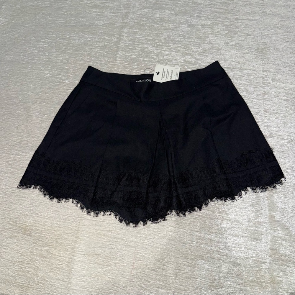 Thakoon Black Lace Trim Shorts